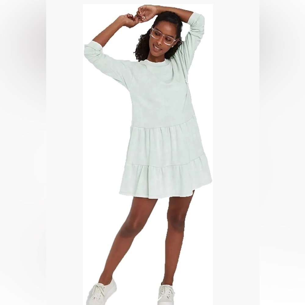 Wild Fable mineral wash sweatshirt tiered dress